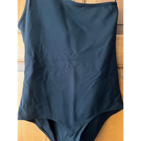 Abercrombie & Fitch Women's Seamless One Shoulder Sleeveless Bodysuit Black SZ M - Picture 8 of 11